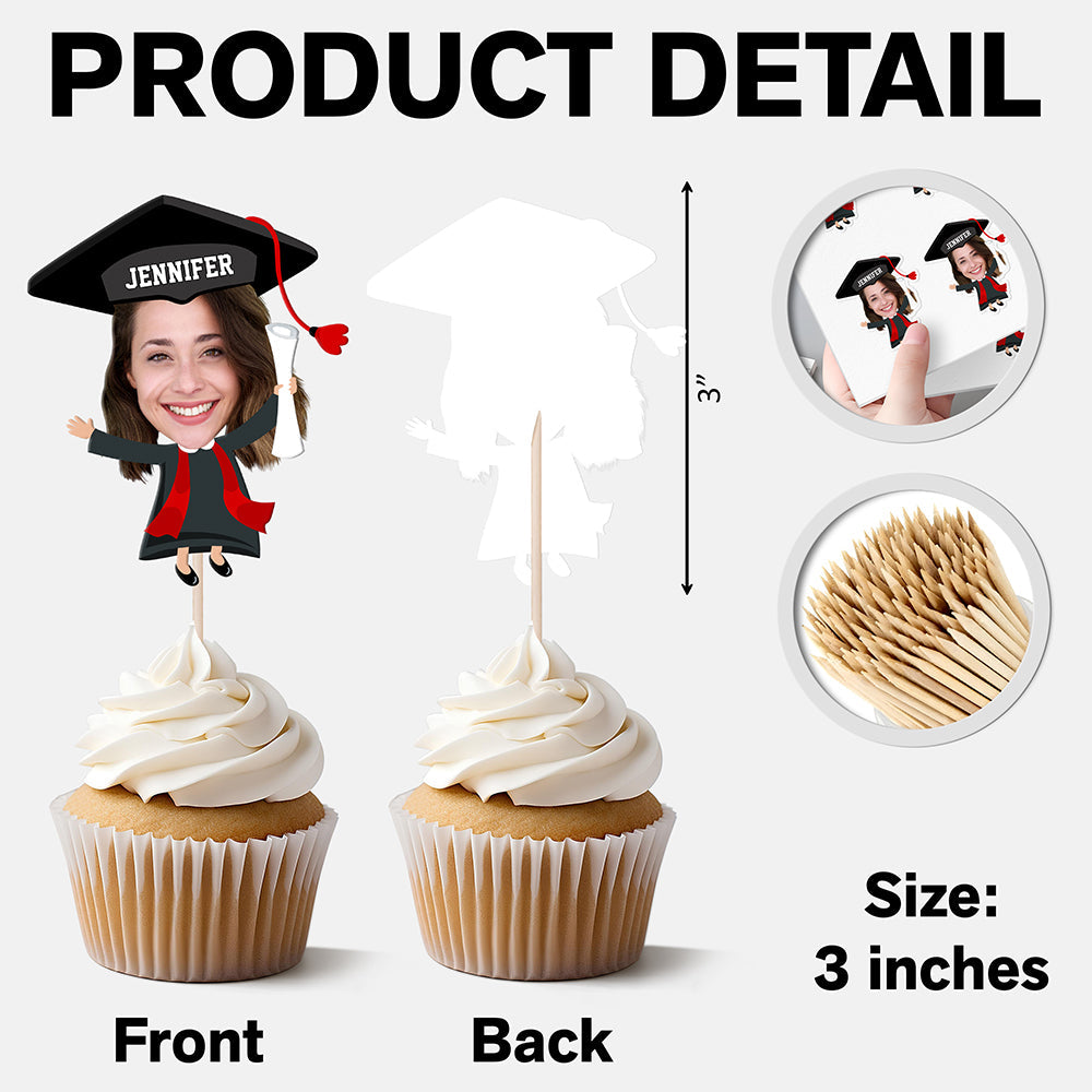 Custom Funny Face Class of 2026 Graduation Decoration Cupcake Toppers HA75 891992