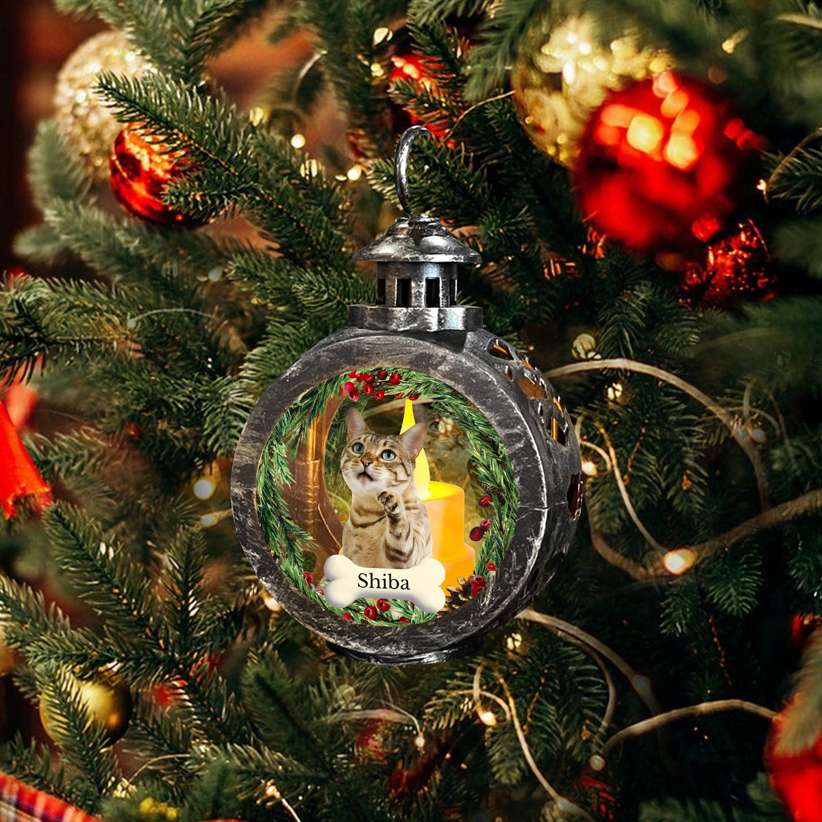Custom Cat Photo - Personalized Custom Candlelight Lantern Ornament For Cat Lovers HO82 894938