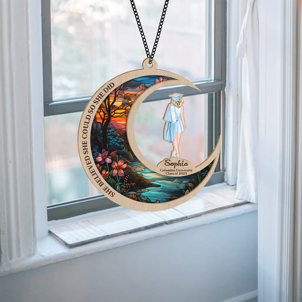 She Belived She Could So She Did Graduation Suncatcher TH10 894247