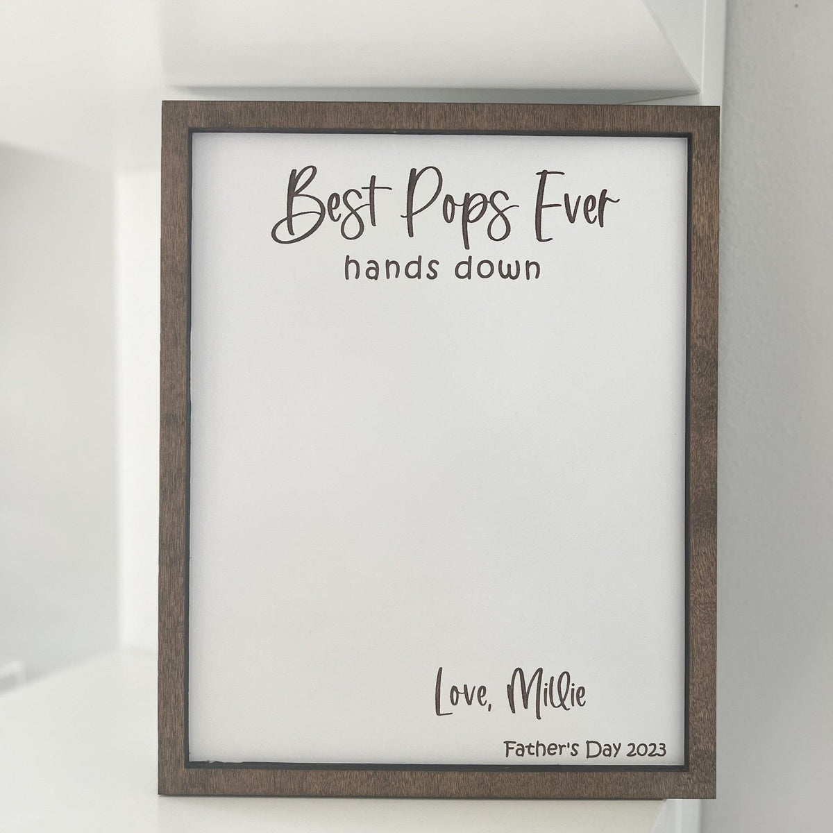 Custom DIY Wooden Always Be Daddy's Buddy - Father's Day Handprint Sign Gift LM32 668997