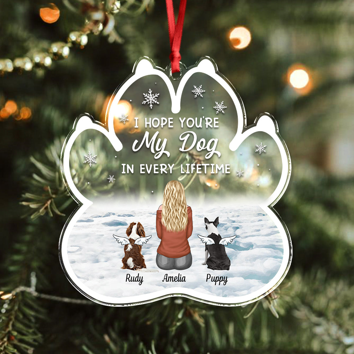 Personalized Custom My Dog Every Lifetime Pet Memorial Shaped Acrylic Ornament LM32 895913