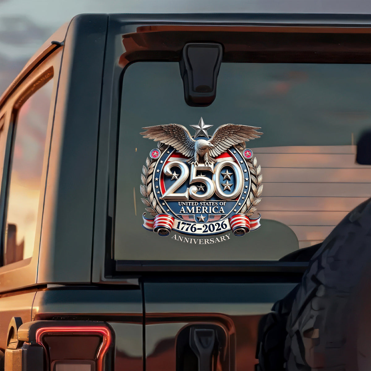 USA Eagles 250th Anniversary Semiquincentennial 1776-2026 Car Window Decal Sticker LM32 897759