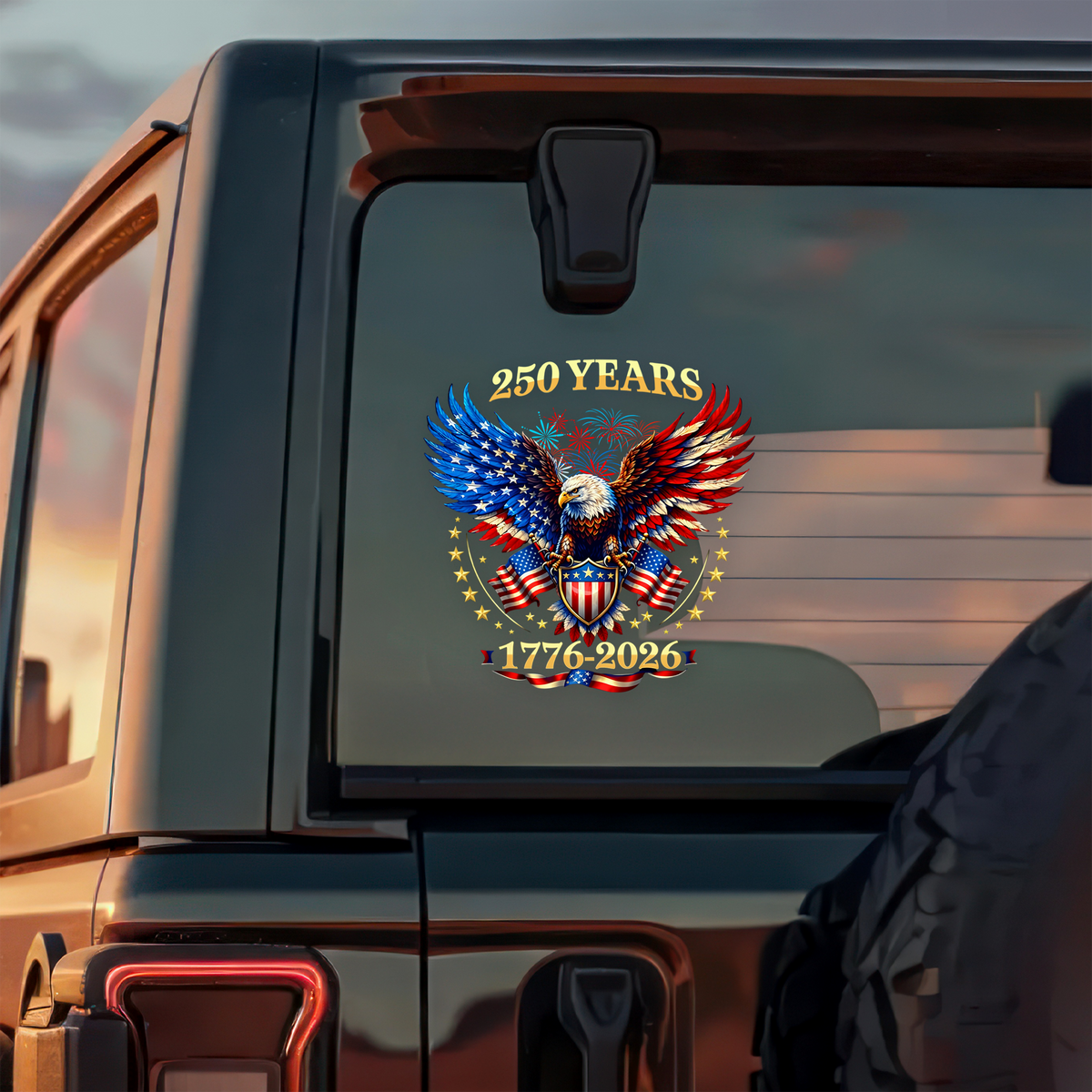 250 Years American 1776-2026 Car Window Decal Sticker HA75 920178