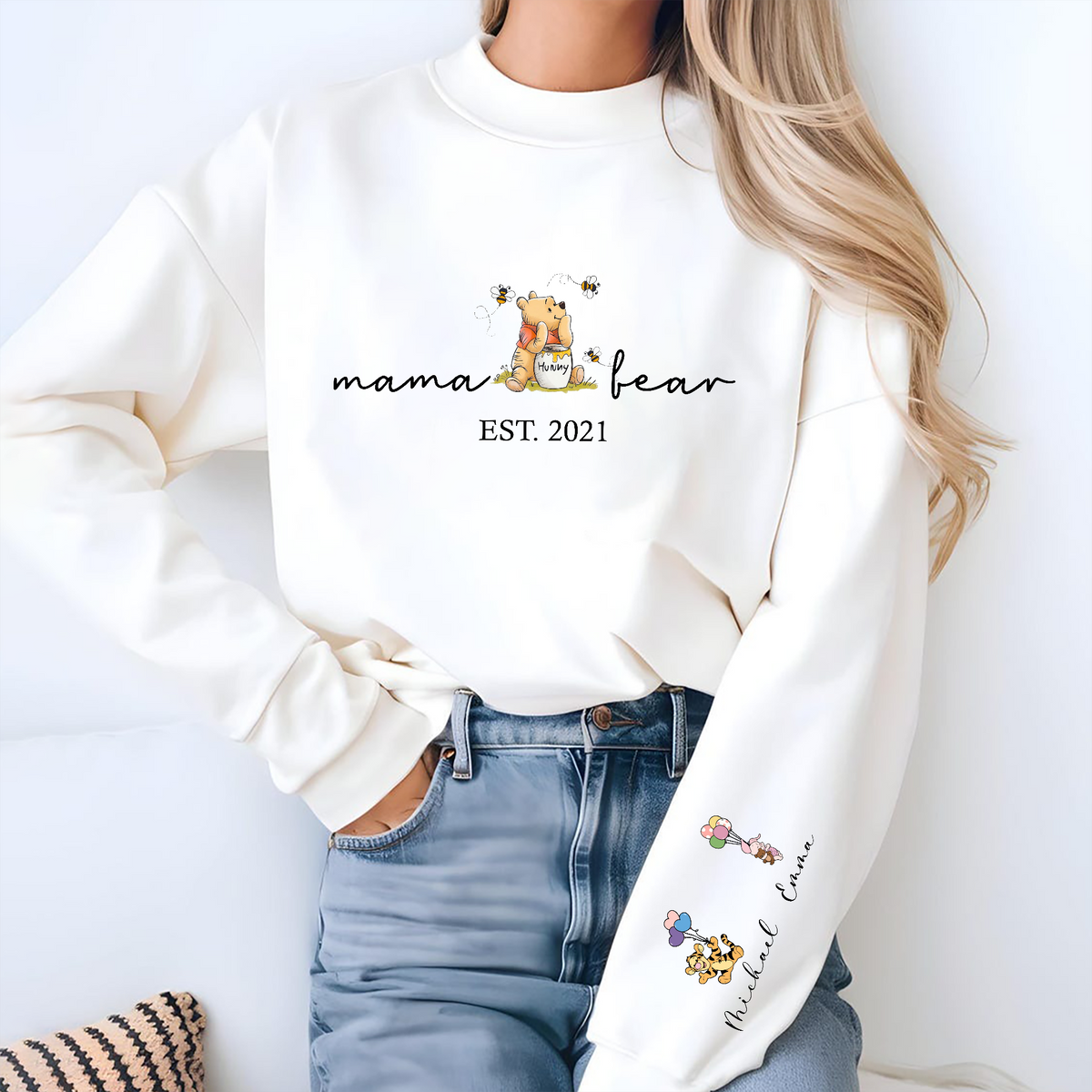 Personalized Mama Bear EST Mother's Day Sleeve Printed Sweatshirt LM32 893183