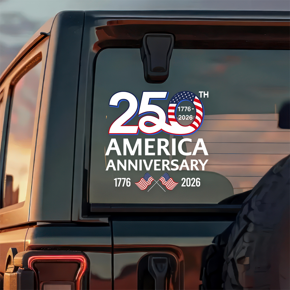 250th Anniversary 1776-2026 America Car Window Decal Sticker HA75 920346