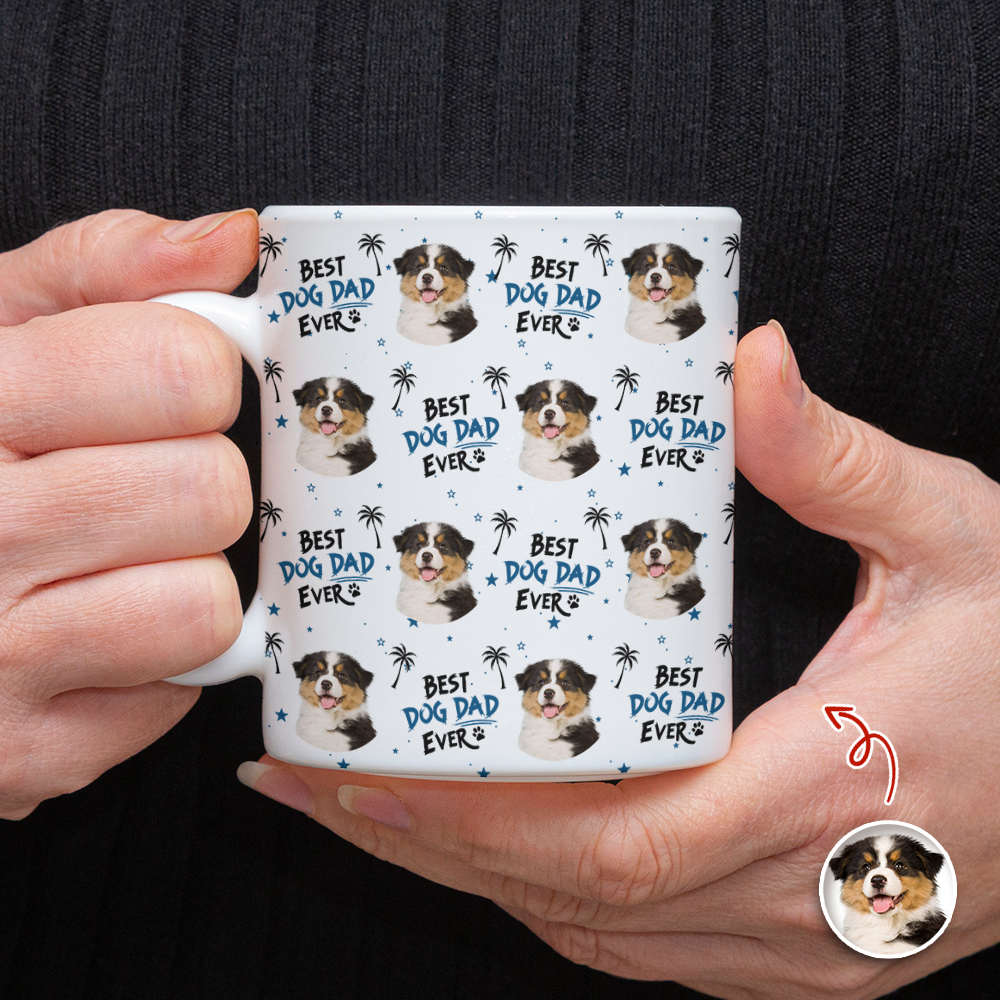 Custom Photo Best Dog Dad, Dog Mom Ever Personalized Mug CH07 910660