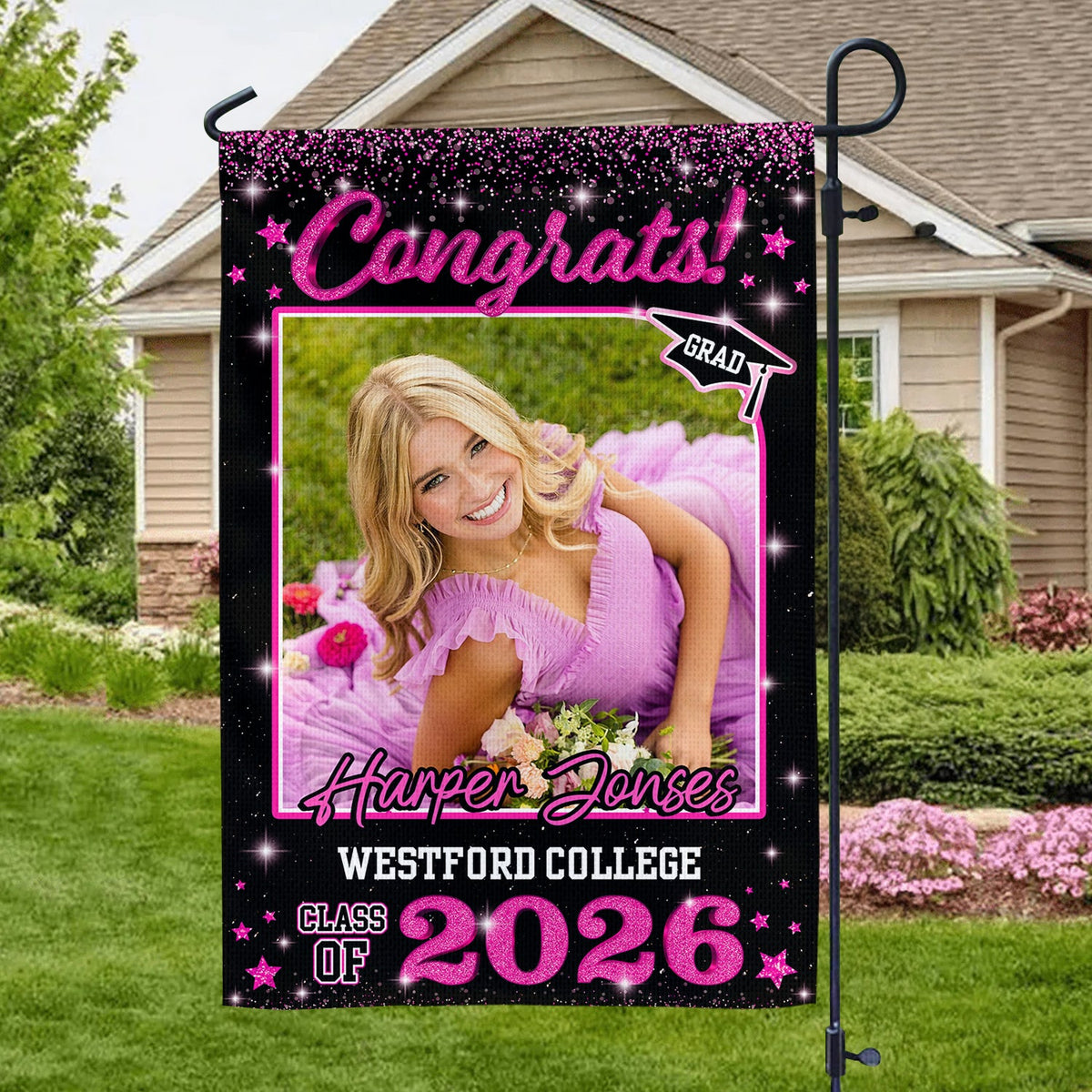 Custom Photo Class of 2026 Garden Flag Congrat Grad Gift, Graduation Decorations CH07 910756