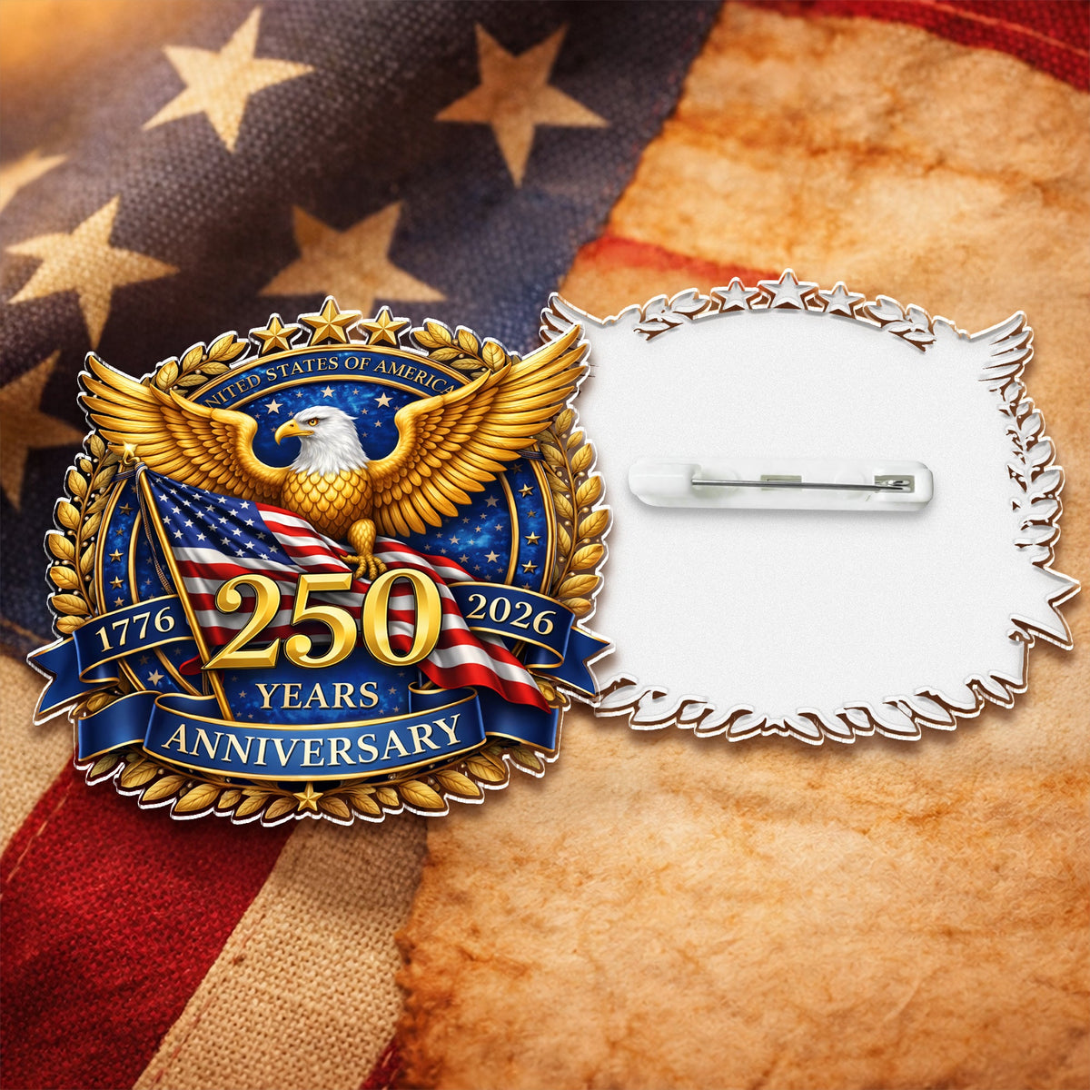 USA 250th Anniversary 1776 - 2026 Acrylic Pin HA75 920978