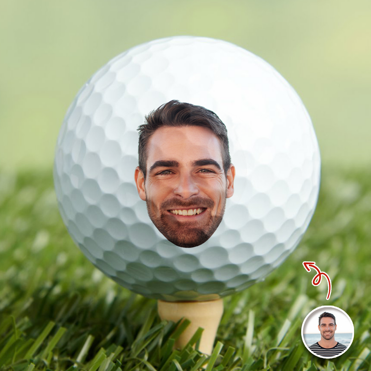 Custom Photo And Name Personalized Golf Ball Gift For Golfer, Golf Lovers TH10 898455