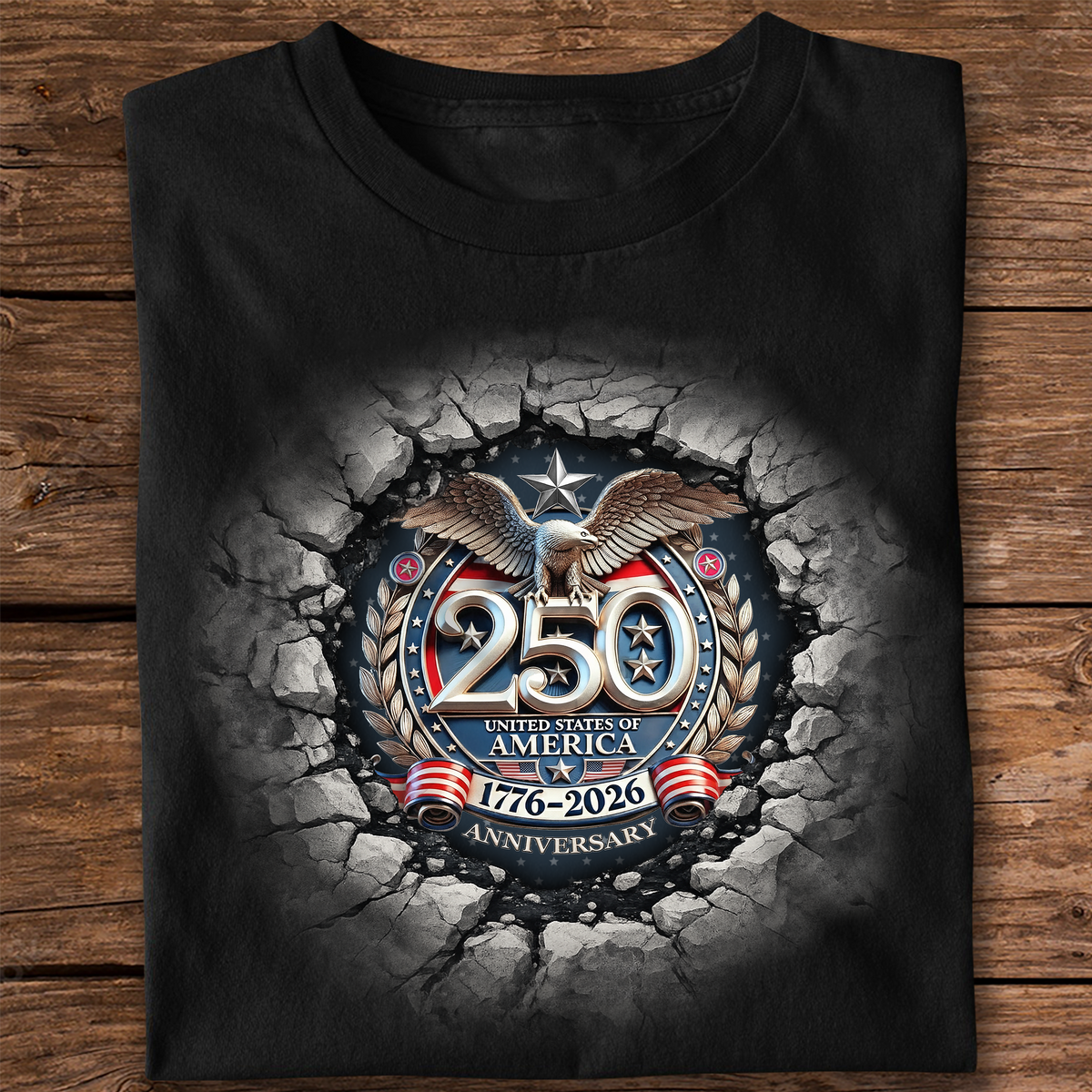 USA Eagles 250th Anniversary Semiquincentennial 1776-2026 Dark Shirt LM32 899049
