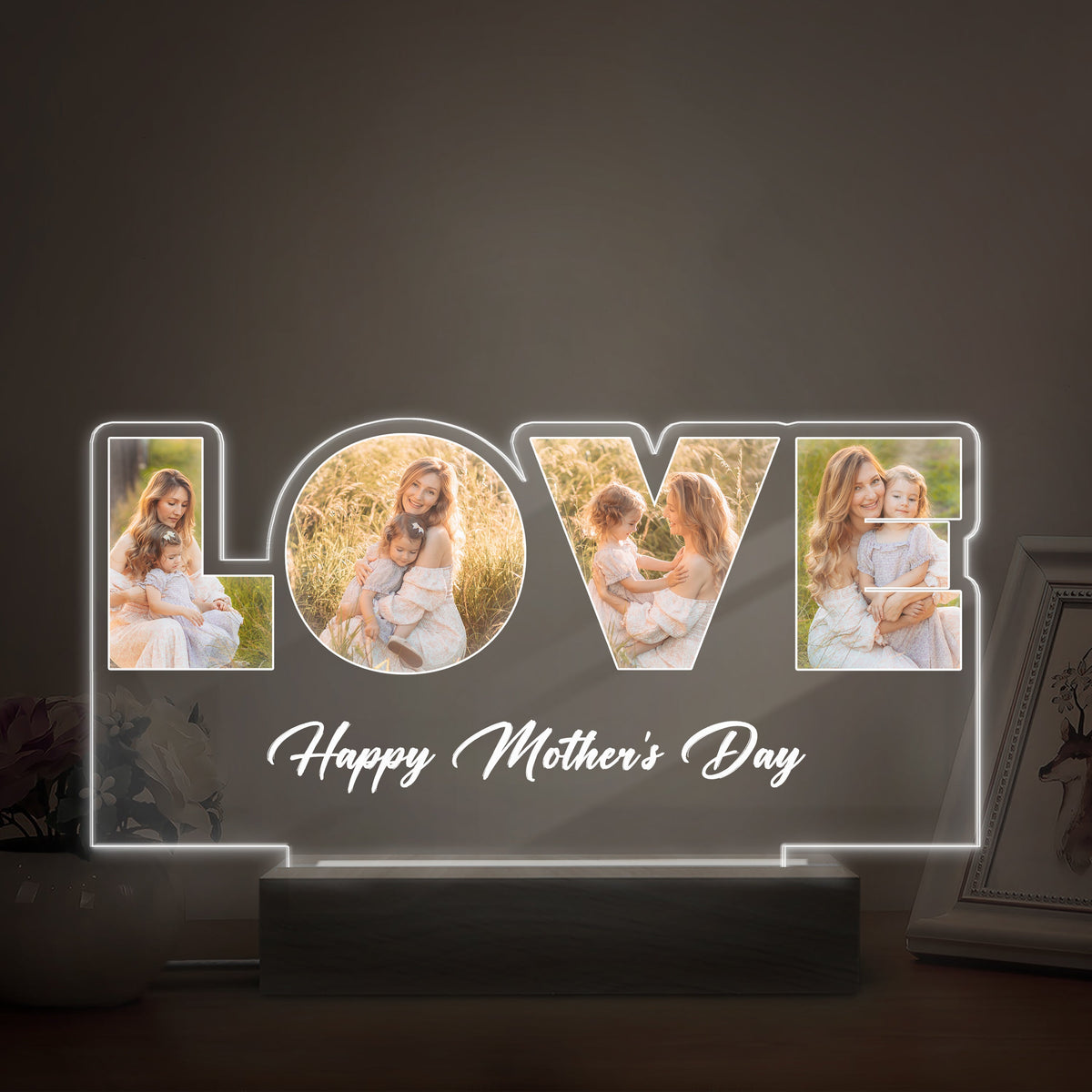 Custom Love Photo Happy Mother's Day Acrylic LED Night Light TH10 892601