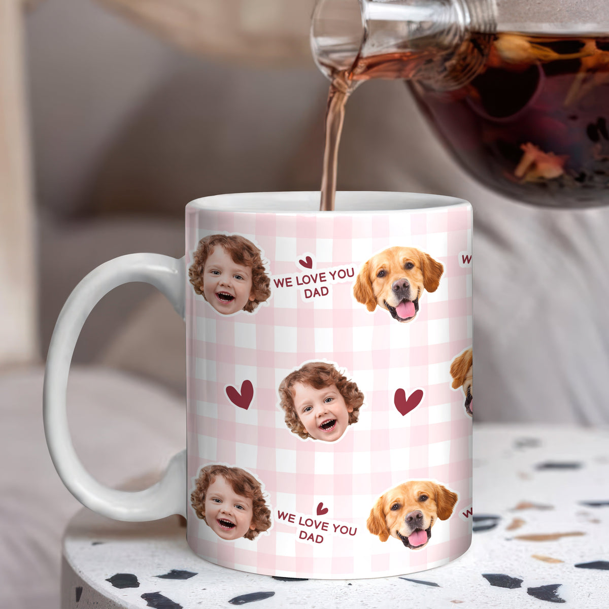 Custom Face Photo I Love You Mug Gift For Mom Dad LM32 899967