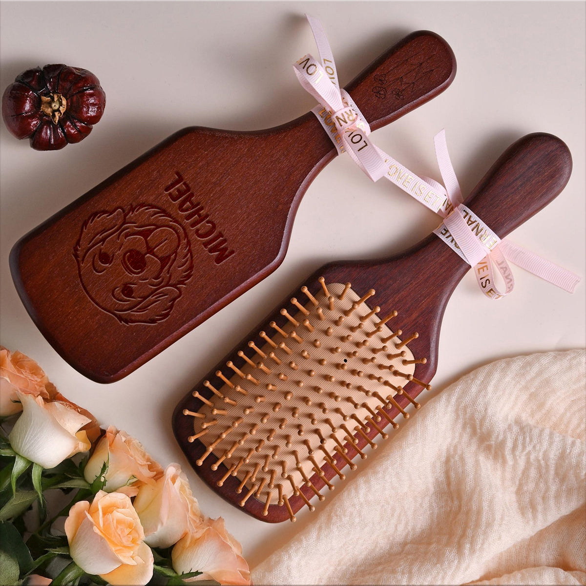 Custom Dog Cat Photo Engraved Bamboo Comb Gift For Dog Cat Lovers, Birthday Gift LM32 897533