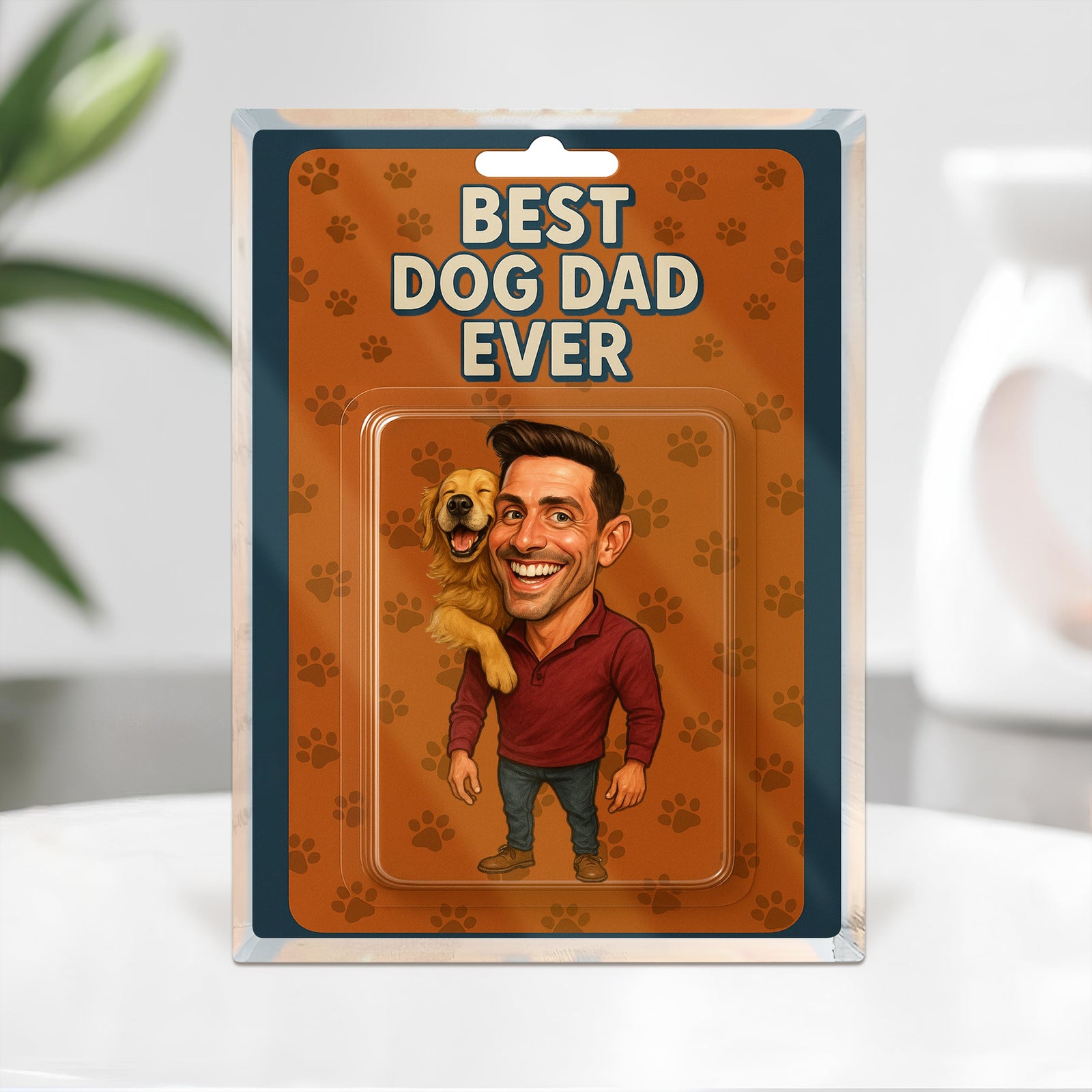 Custom Photo Best Dog Dad Action Figure Acrylic Block Father's Day Gift For Dog Dad HA75 892364