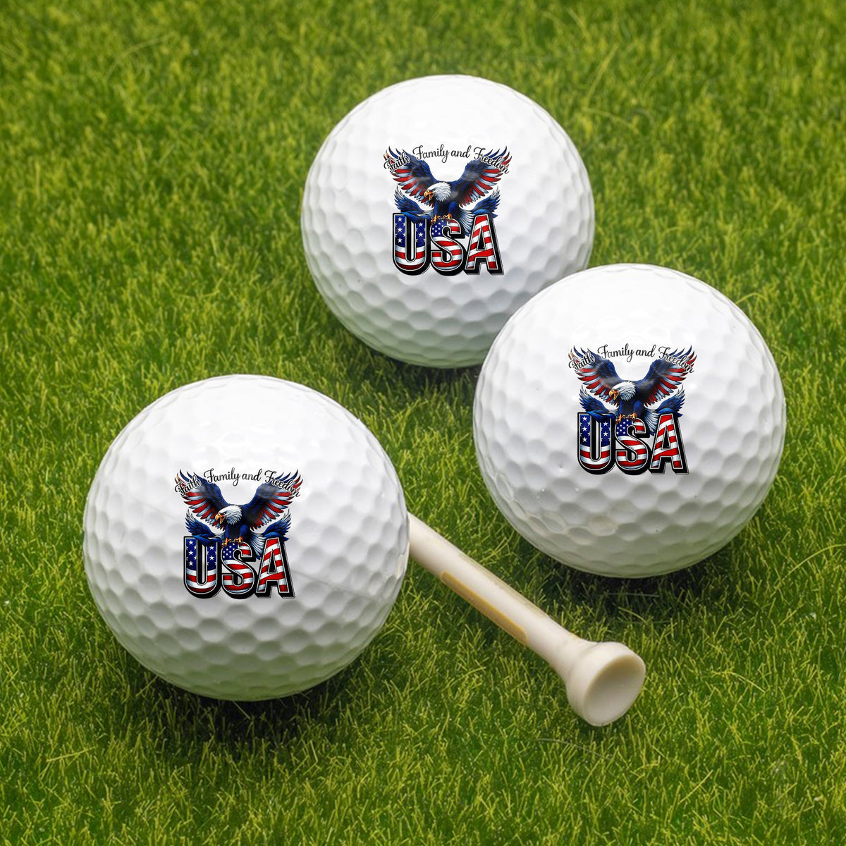 USA Faith, Family And Freedom Golf Ball TH10 169123