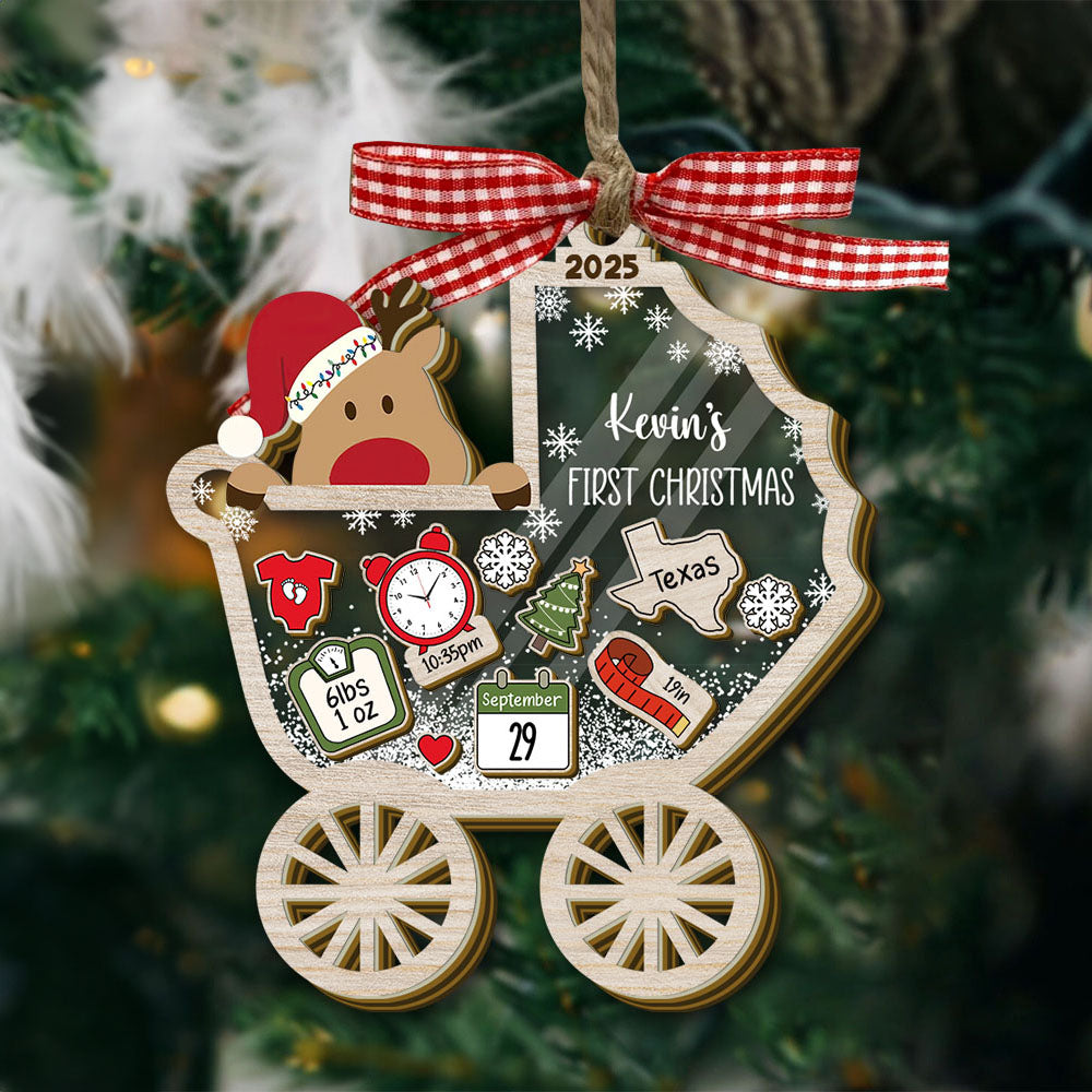 Personalized Baby's First Christmas Shaker Ornament LM32 895801