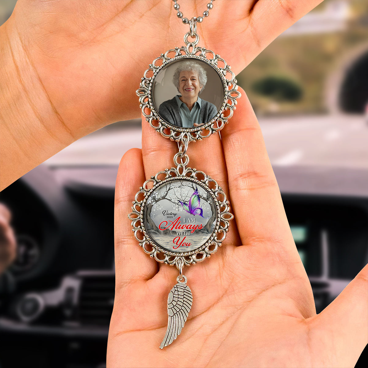 Custom Photo I'm Always With You Memorial Hanging Ornament With Charm TH10 892507