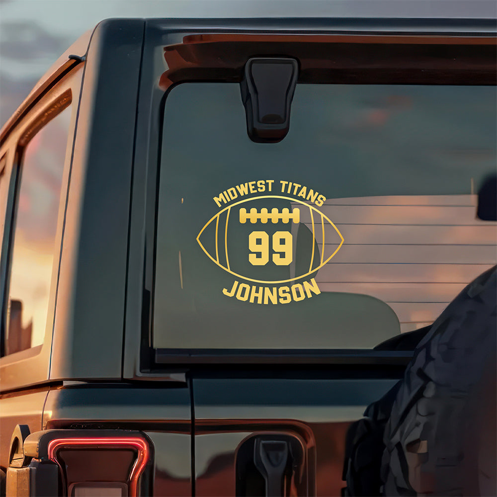Personalized Football Player Car Window Decal Sticker CH07 910336