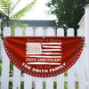 Custom Family Name USA 250th Anniversary Non-Pleated Fan Flag HA75 920290