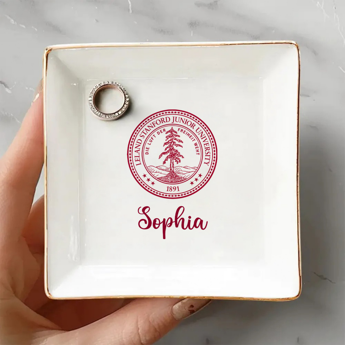 Custom School Logo Jewelry Dish Personalized Graduation HO82 901610
