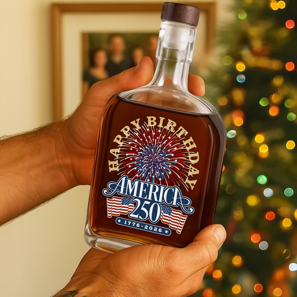 America 250 Semiquincentennial Fireworks Celebration Whiskey Bottle HO82 894614