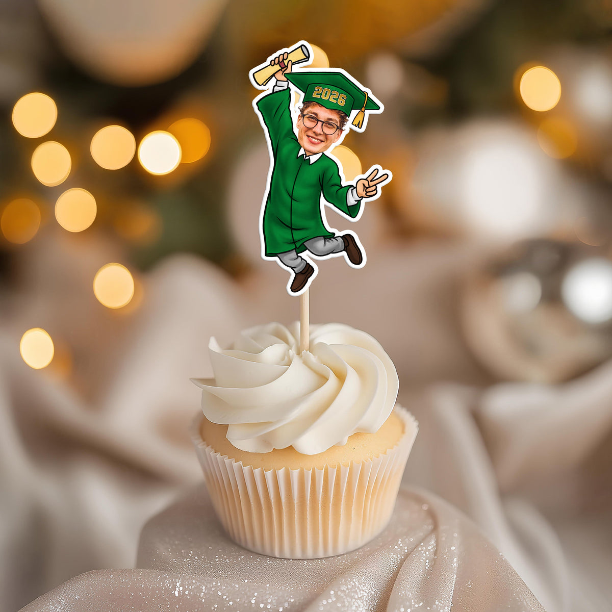 Custom Funny Face Class of 2026 Cupcake Toppers for Graduation Party HO82 901348