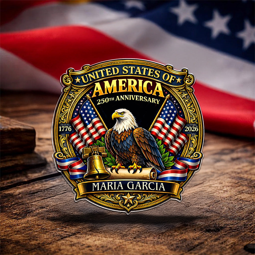 Custom Name Celebrate USA 250th Anniversary Acrylic Pin CH07 911056