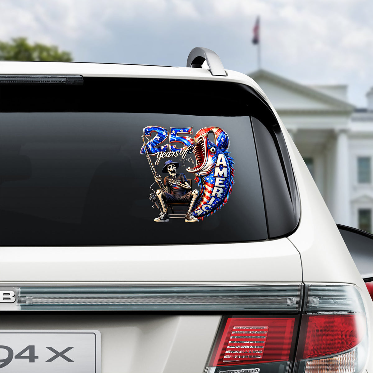 We The People Fisherman 250 Years Of Freedom Car America Window Decal Sticker LM32 899195