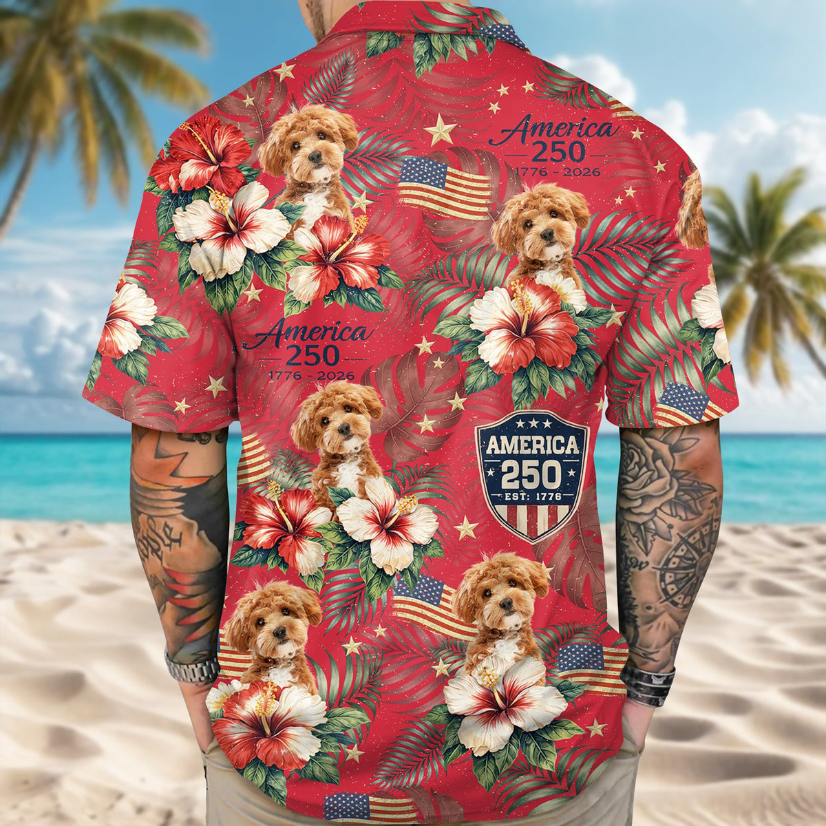 Custom Dog Photo America 250 Years Hawaii Shirt TH10 898581