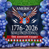 Personalized 250 Years Semiquincentennial | Happy 250th Birthday USA Flag | America 250th Anniversary Backdrop TH10 896573