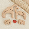 Custom Elephant Family Shaped Wooden Puzzle - Mothers Day Father Day Gifts CH07 910524
