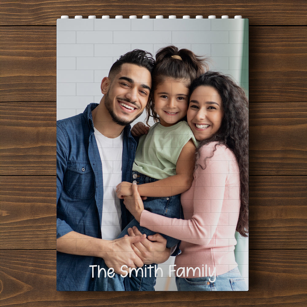 Custom Family Photo Rectangle Building Brick Blocks Father's Day Gift HA75 892386