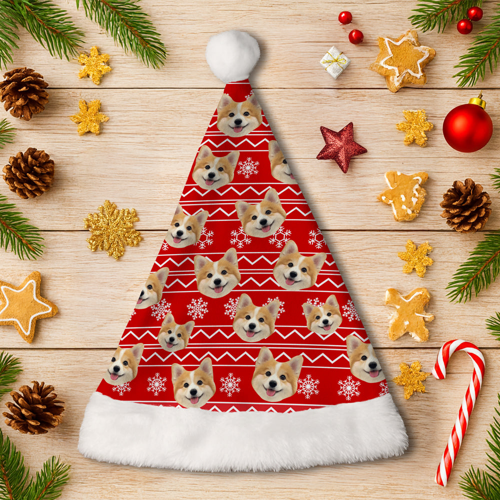 Custom Funny Dog Face Christmas Unique Santa Hat For Dog Lovers LM32 895341
