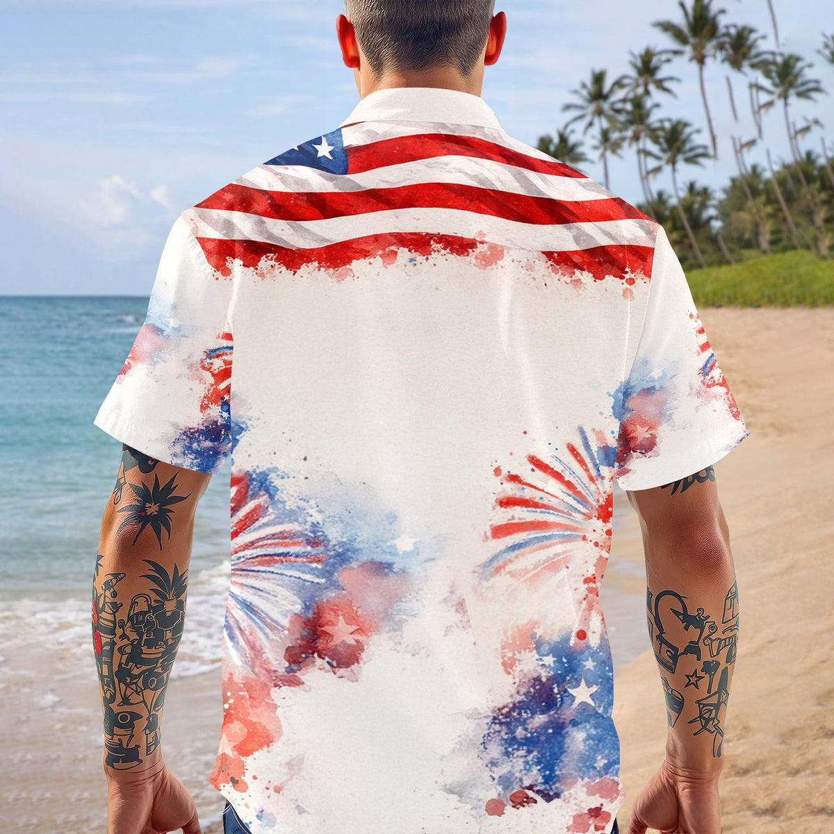 Personalized America Cat Dad, Dog Dad Hawaii Shirt LM32 899115