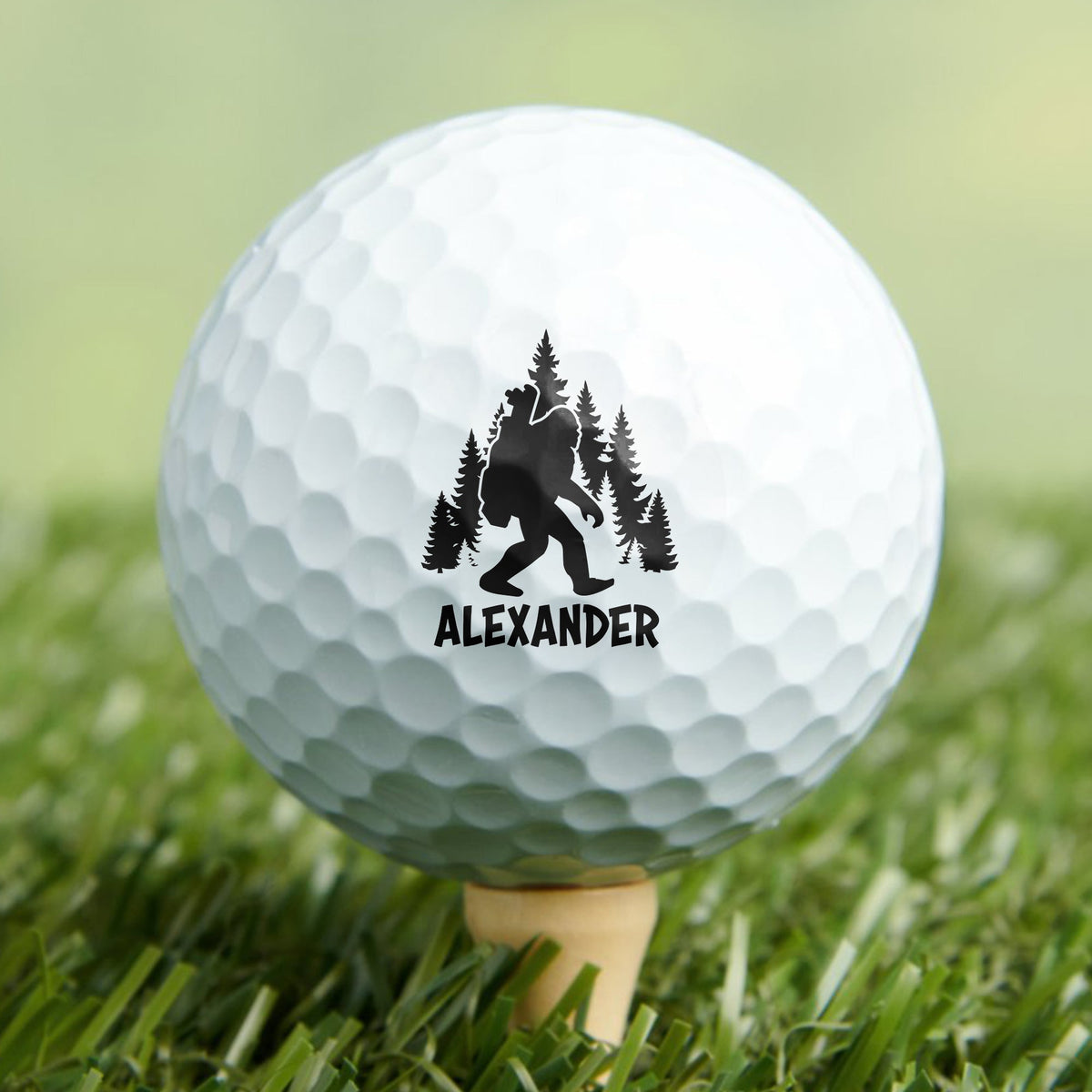 Personalized Bigfoot Golfer Funny Sasquatch Golf Ball Stamp Box for Golfers HA75 898548