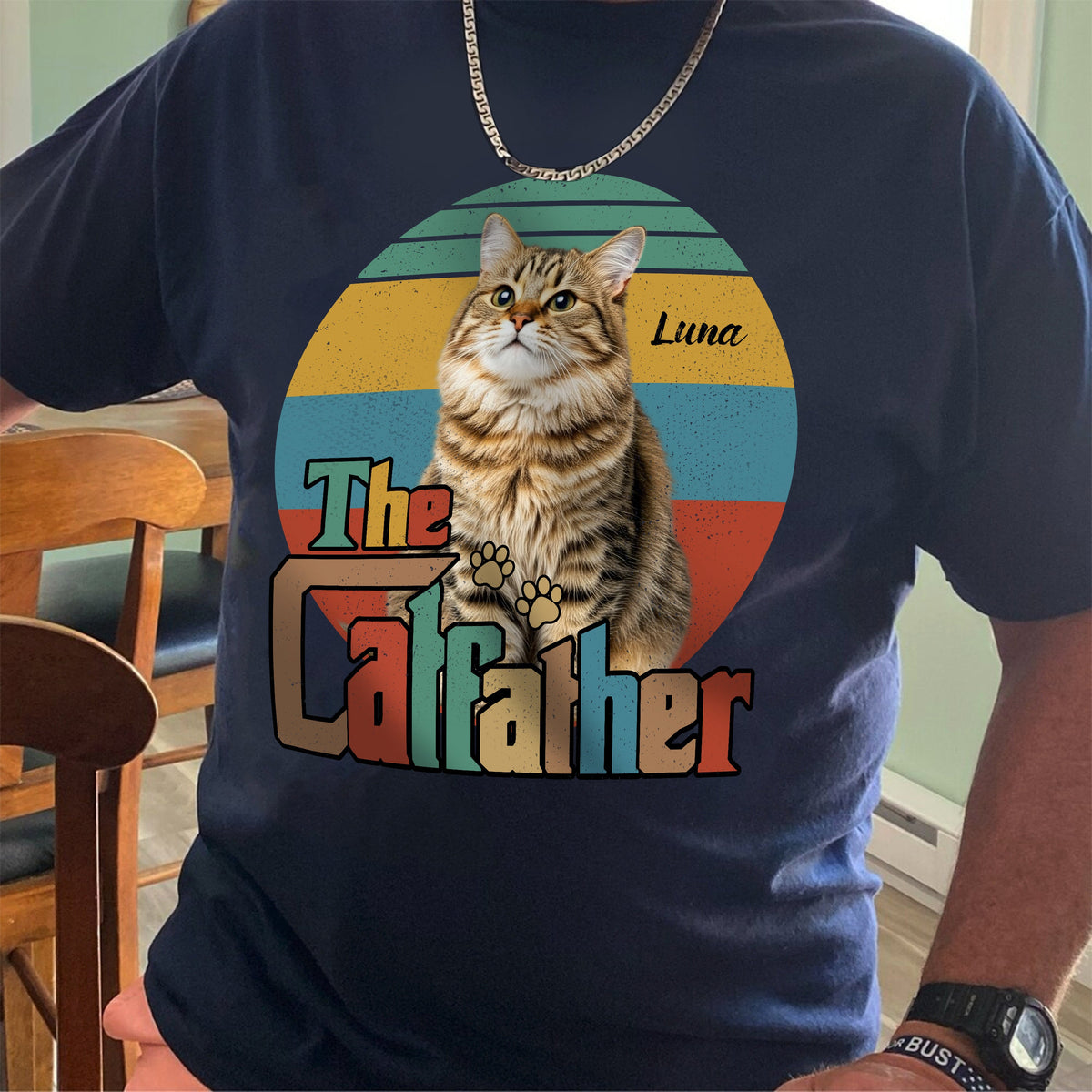 Custom Pet Photo The Dog Cat Father Dark Shirt For Dog And Cat Lovers HO82 894440