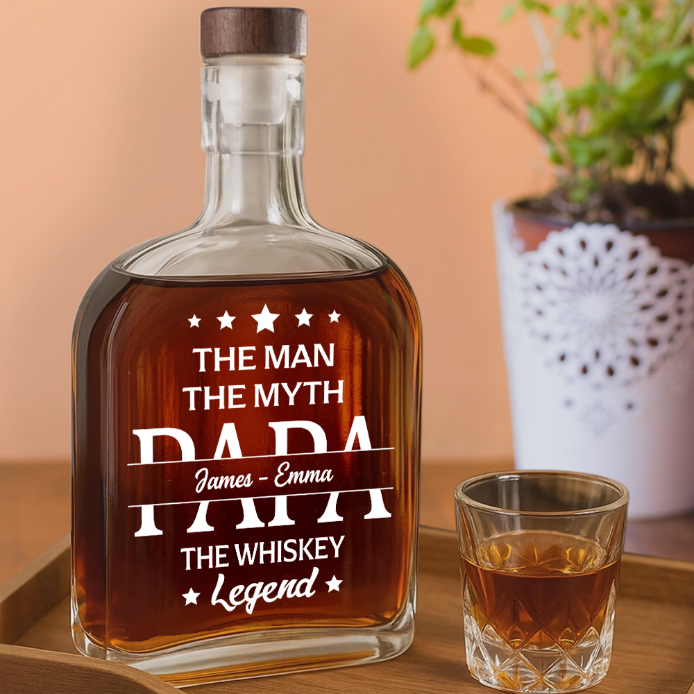 Personalized Gift To Dad The Man The Myth The Legend Whiskey Bottle LM32 893593