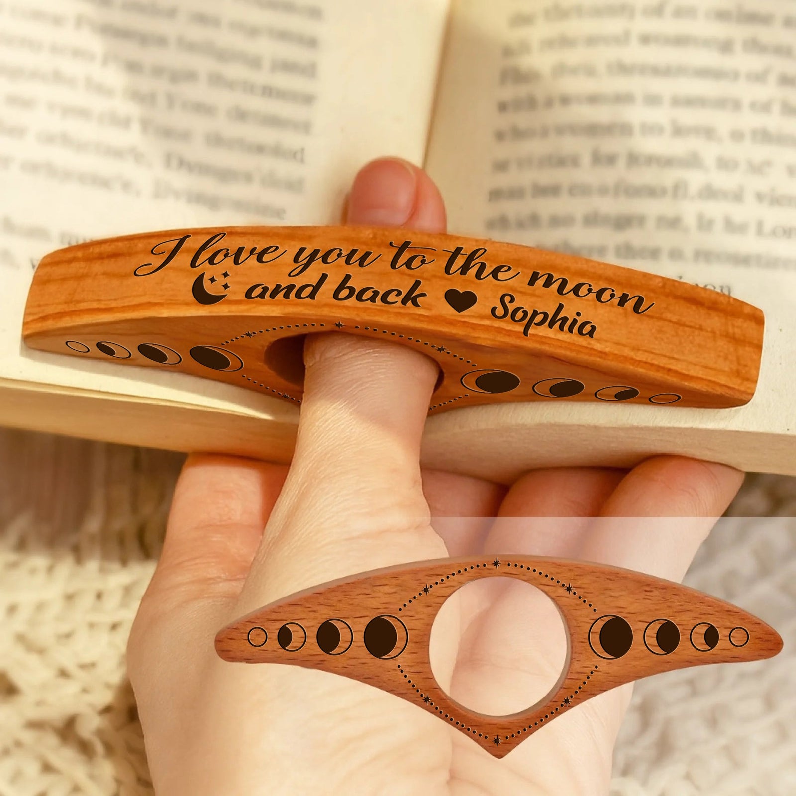 I Love You To The Moon And Back - Personalized Book Page Holder Gift For Girlfriend Love Book CH07 899550