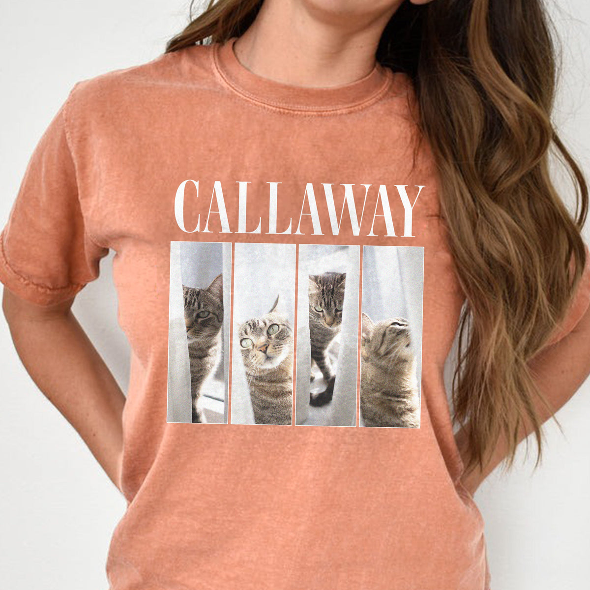 Custom Cat Photo Bootleg Comfort Color Shirt Gift For Cat Lovers CH07 899378