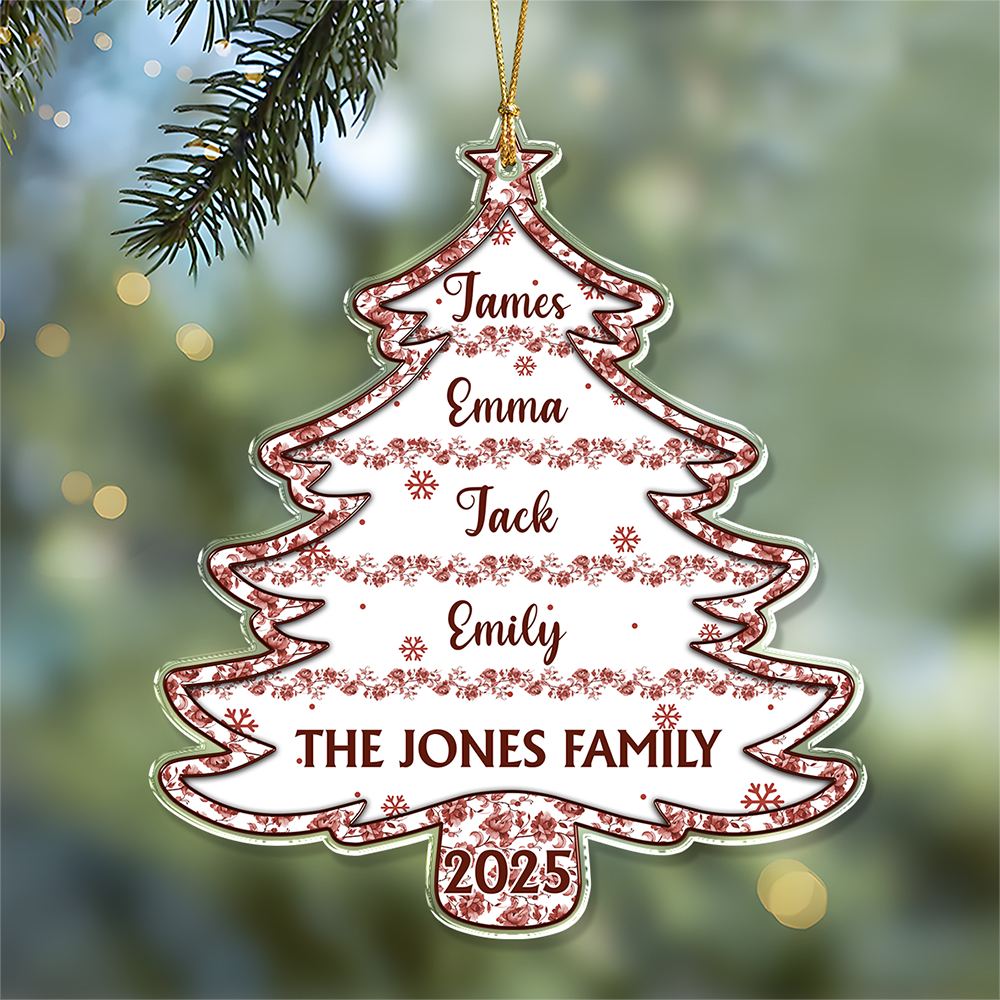 Christmas Tree Of Love - Personalized Custom Acrylic Ornament HO82 894592
