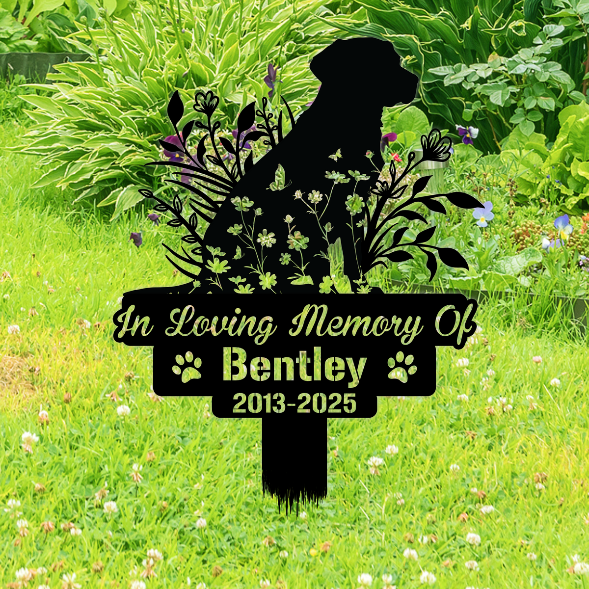 In Loving Memory Of Dog Loss Personalized Dog In Heaven Garden Stake CH07 896174
