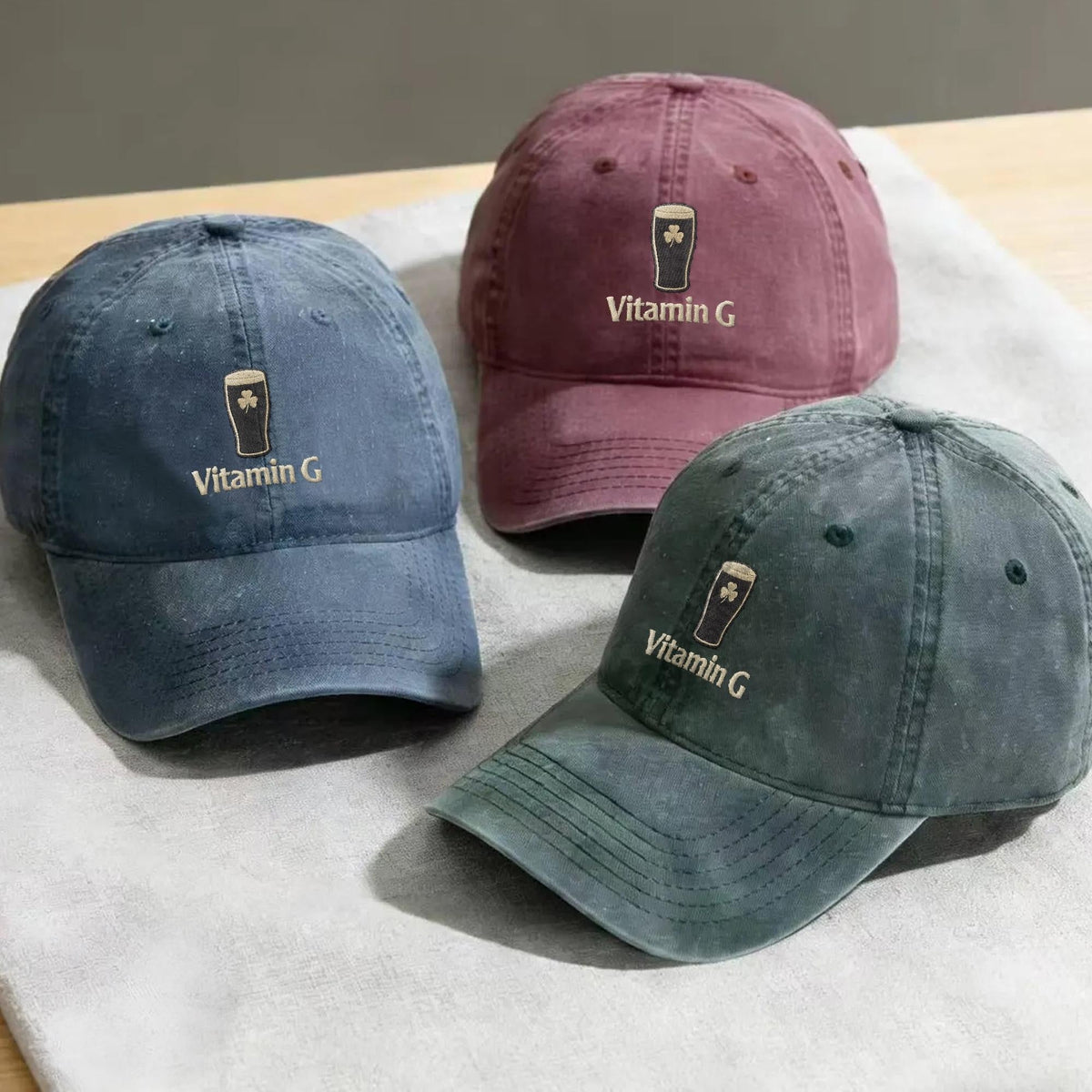 Vitamin G Guinness Embroidered Washed Cap - Gift For St Patrick's Day HO82 901438