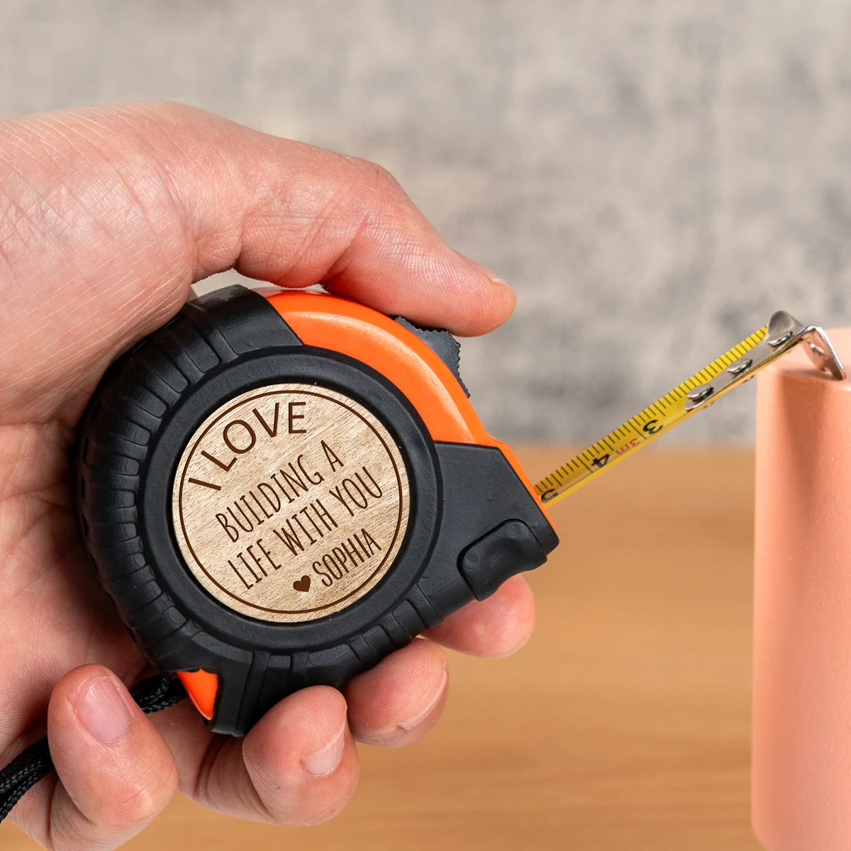 I Love Building A Life With You - Personalized Tape Measure Gift For Couple HO82 901038