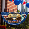 Custom Family Name USA 250th Anniversary Eagle Non-Pleated Fan Flag LM32 669171