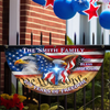 250 Years God Bless America Flag, Patriotic 1776-2026 Freedom Non-Pleated Fan Flag HA75 920136