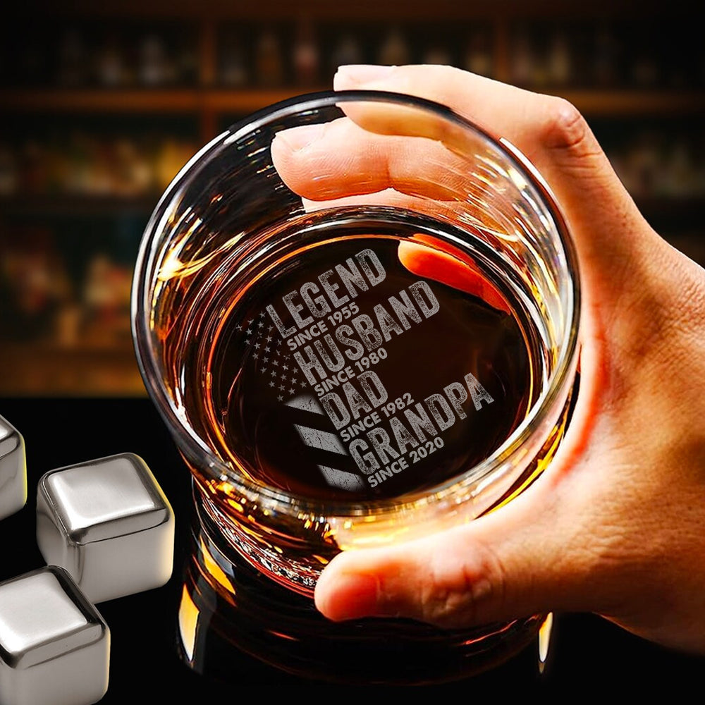 Custom Photo Legend Husband Dad Whiskey Glass TH10 892929