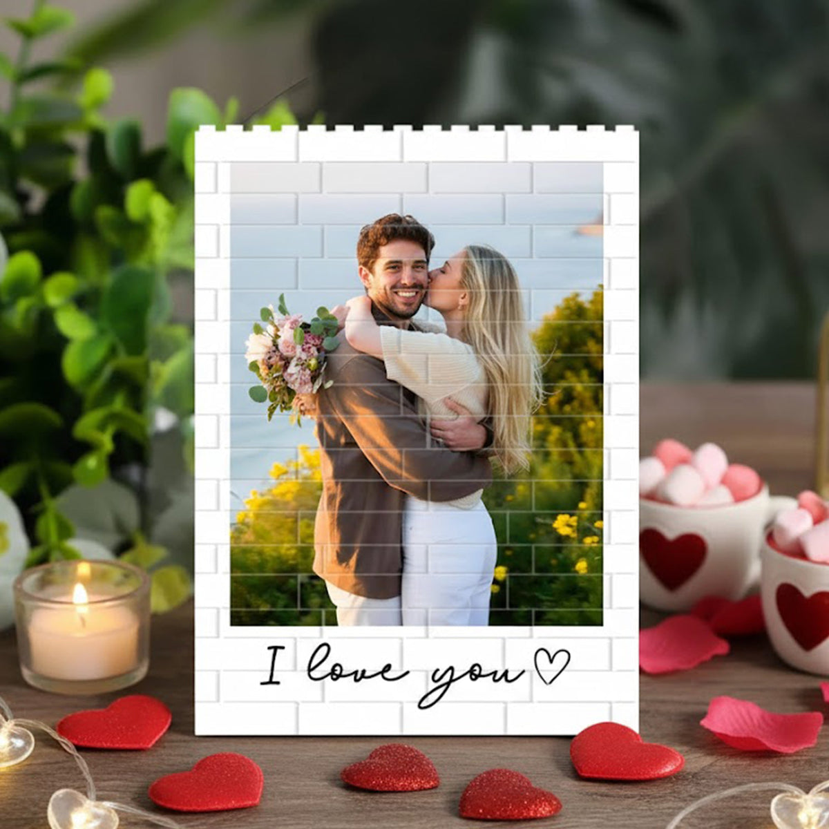 Personalized Couple Photo I Love You Forever Building Brick Blocks LM32 899155