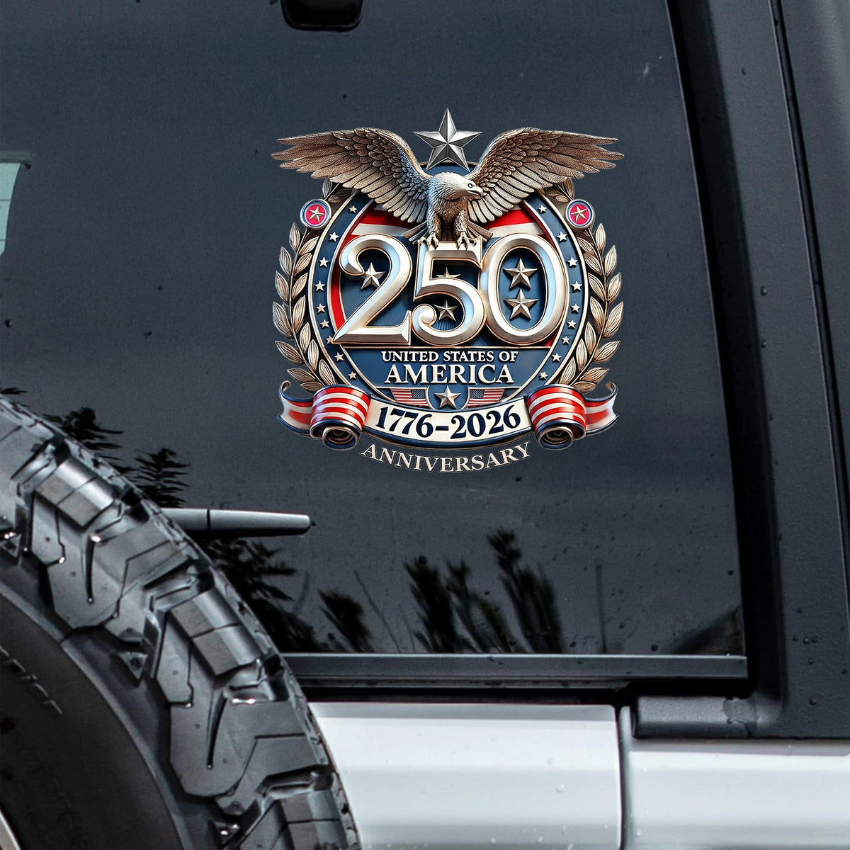 USA Eagles 250th Anniversary Semiquincentennial 1776-2026 Car Window Decal Sticker LM32 897759