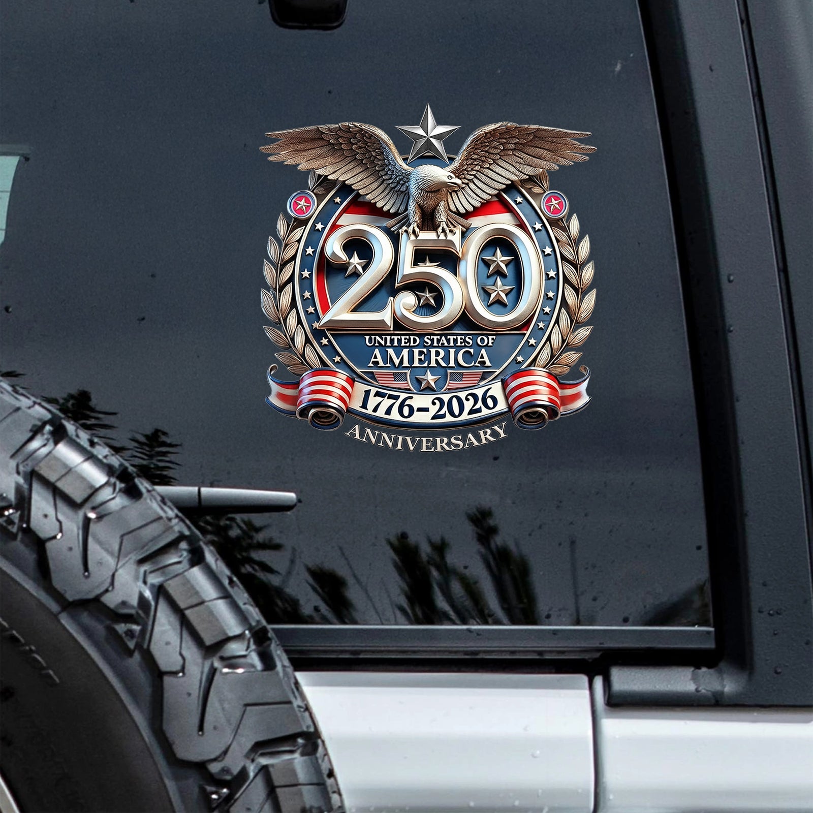 USA Eagles 250th Anniversary Semiquincentennial 1776-2026 Car Window Decal Sticker LM32 897759