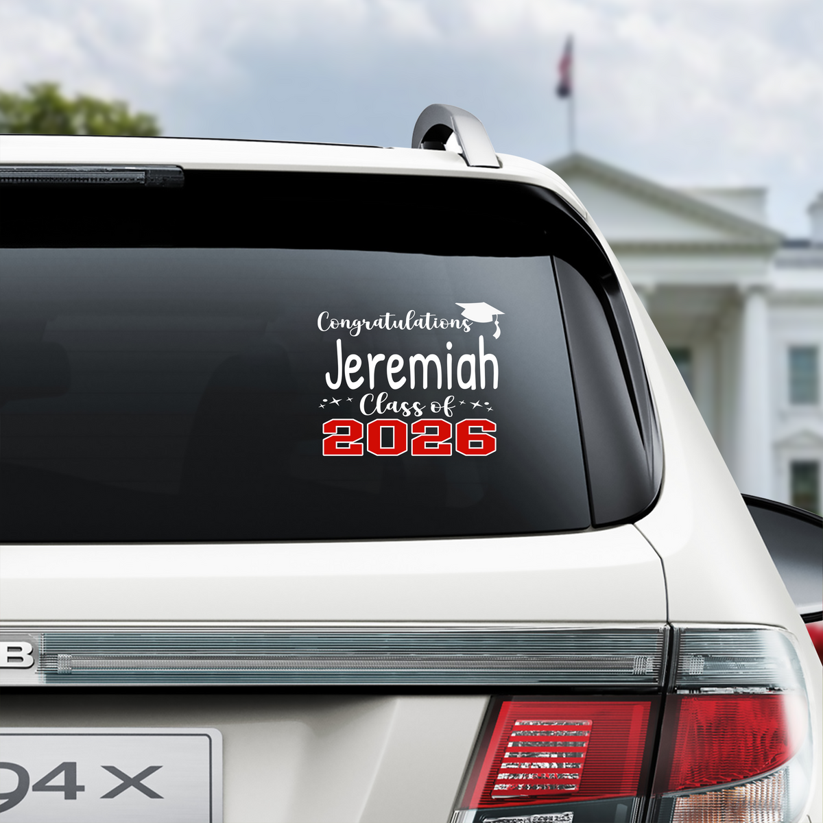 Custom Name Graduation Celebration - Class Of 2026 Car Window Decal Sticker TH10 898493